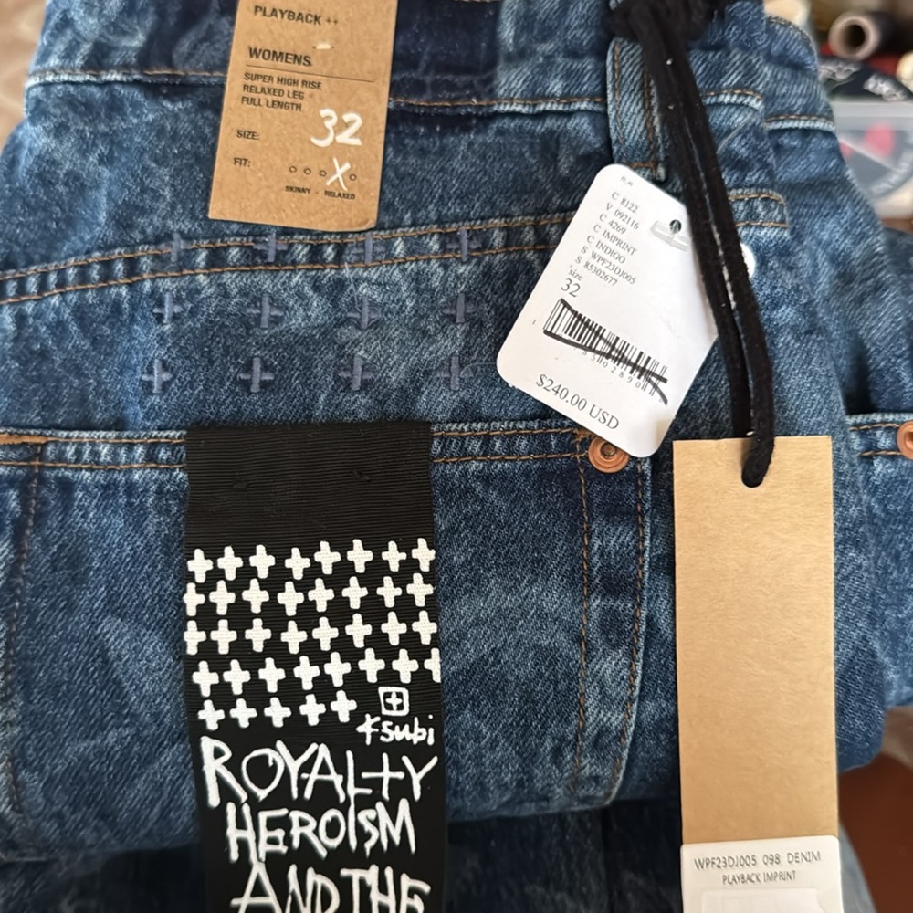 Free People x KSUBI playback imprint jean NWT - Picture 5 of 11